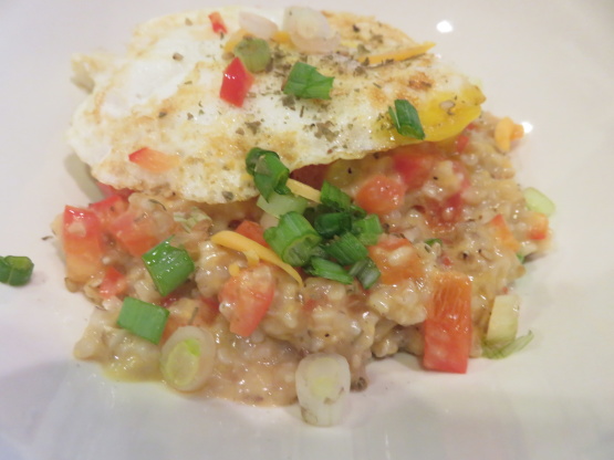 Savory Oatmeal With Cheddar and Fried Egg Recipe  - Food.com