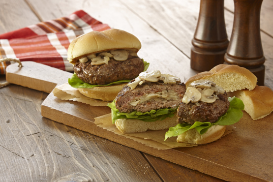 Steakhouse Mushroom-Swiss Stuffed Burgers Recipe - Food.com