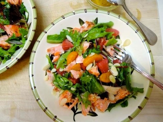 Grilled Salmon and Grapefruit Salads With Honey Vinaigrette Recipe - Food.com