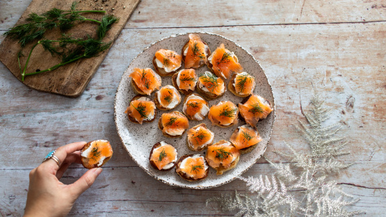 Smoked Salmon Blinis