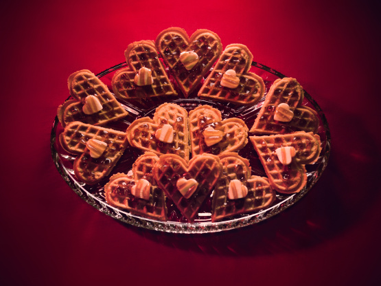 Eggo Waffle-Style Heart Cookies