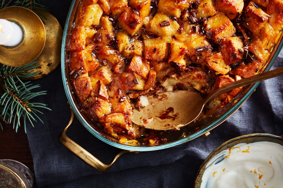 Chocolate-Orange Brioche Bread Pudding