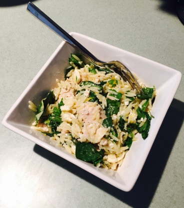 Tuna Spinach Orzo Salad