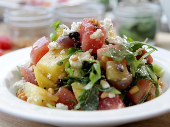 Watermelon Salad With Pomegranate Vinaigrette