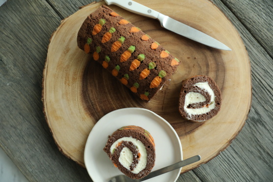 Chocolate Carrot Cake Roll