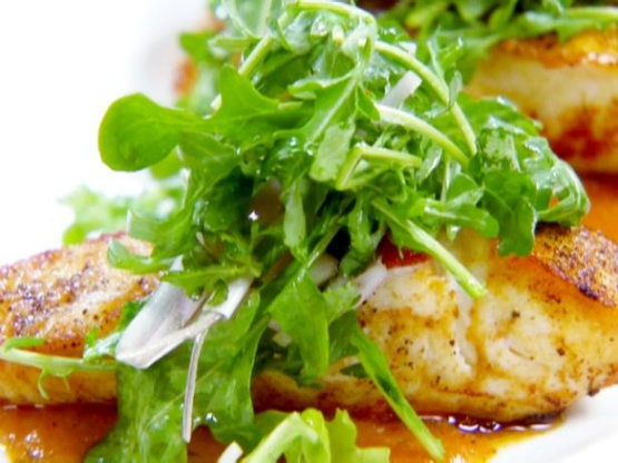 Halibut With Smoked Tomato Vinaigrette