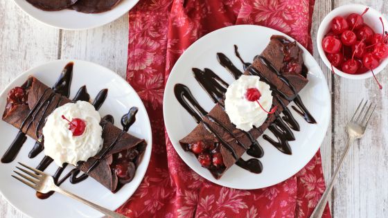 Chocolate-Cherry Crepes