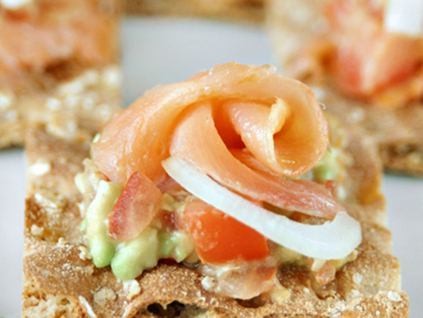 Guacamole & Smoked Salmon Bruschettas