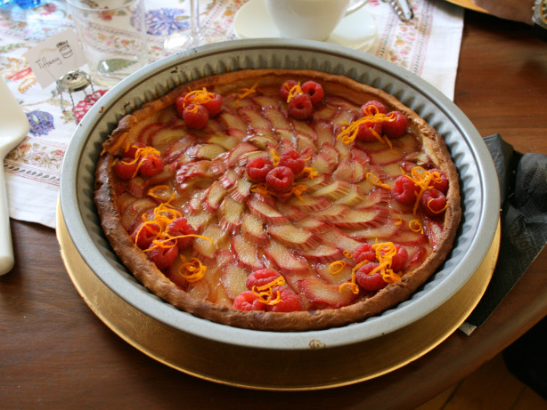 Rhubarb Tart with Orange Glaze