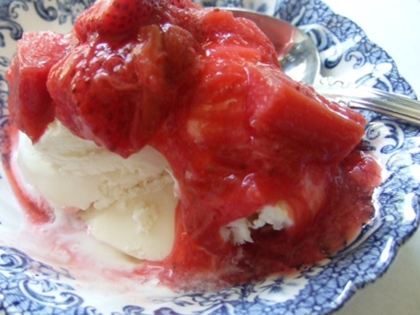 Strawberry Rhubarb Sundaes