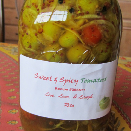 Sweet And Spicy Tomatoes, Pickled Green,cherry Tomatoes Recipe - Food.com