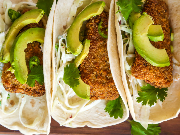 Fish Tacos with Cilantro Slaw