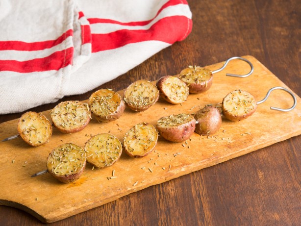 Grilled Skewered Red Potatoes