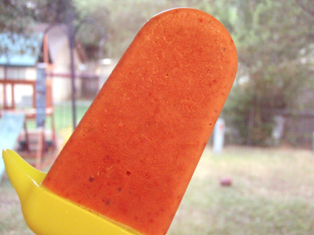 Frosty Strawberry Pops