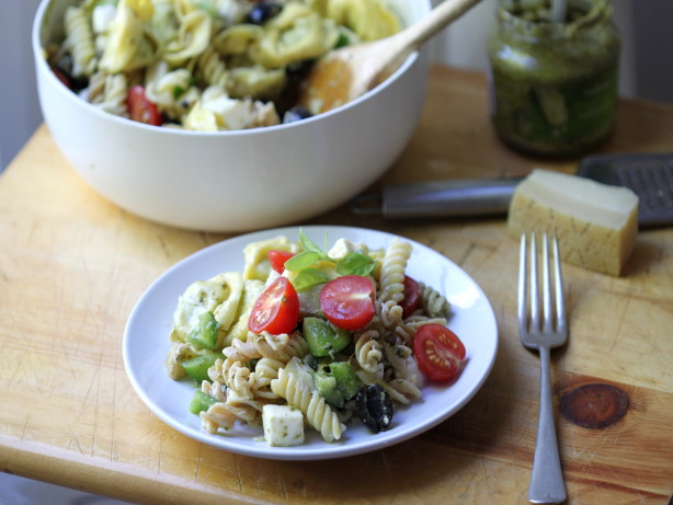 Tortellini & Pesto Pasta Salad