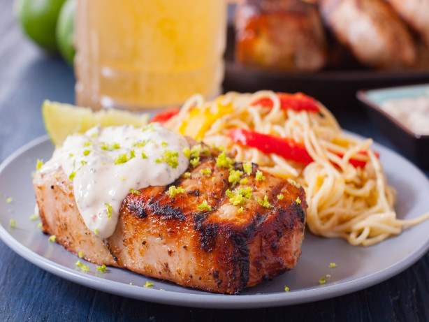 Pork Chops with Lime Mayo