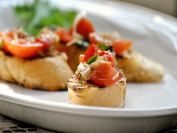 Grilled Tomato Bruschetta