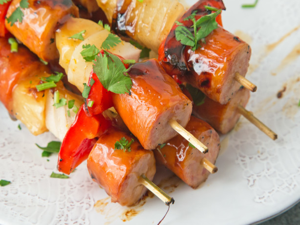 Sweet & Sour Kielbasa Kabobs