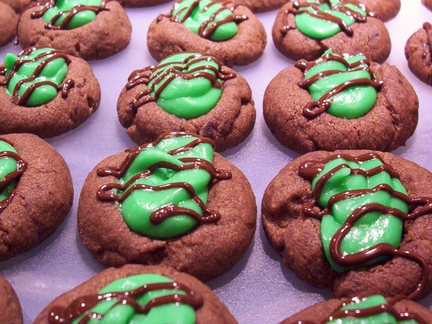 Chocolate-Mint Thumbprints