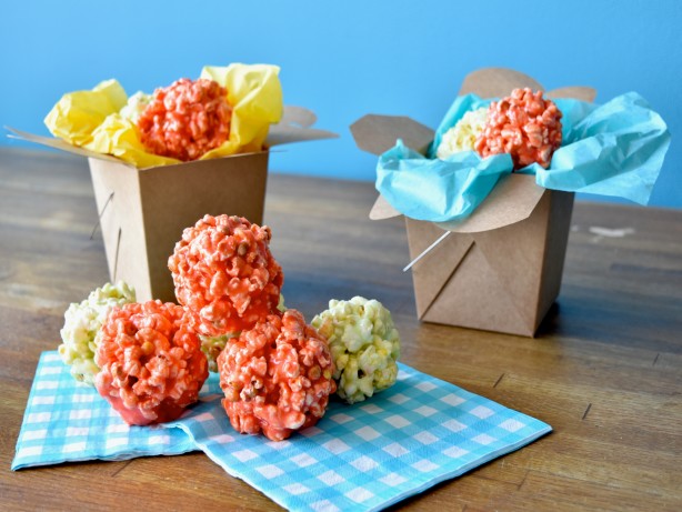 Rainbow Popcorn Balls