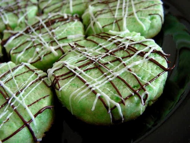 Mint Shortbread Cookies