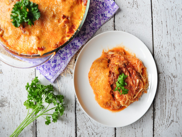 Beef & Cheese Spaghetti Squash Bake