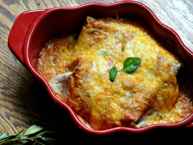 Spinach & Cream Cheese Enchiladas