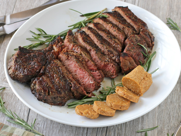Grilled Steak with Paprika-Parmesan Butter