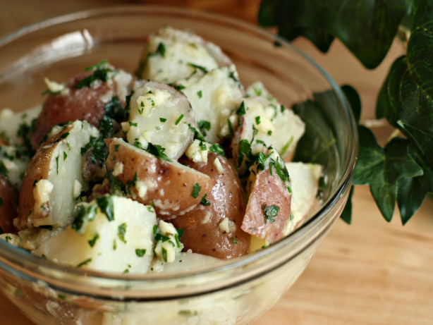 Potatoes with Garlic & Mint