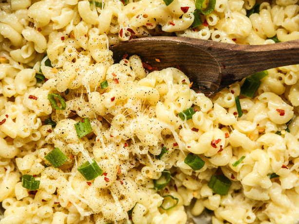 Macaroni with Fontina & Gorgonzola Cheese
