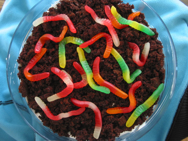 Dirt Trifle with Gummy Worms