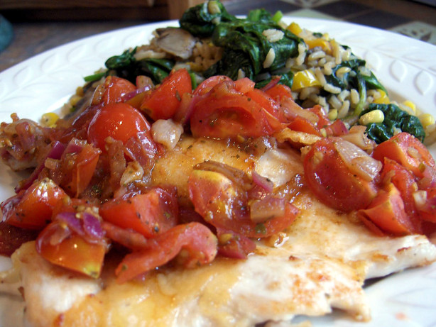 Parmesan Chicken with Cherry Tomato Sauce