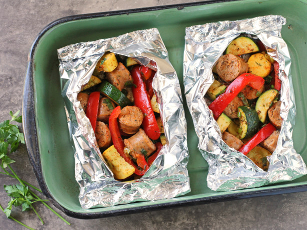 Italian Sausage & Veggies Foil Packet