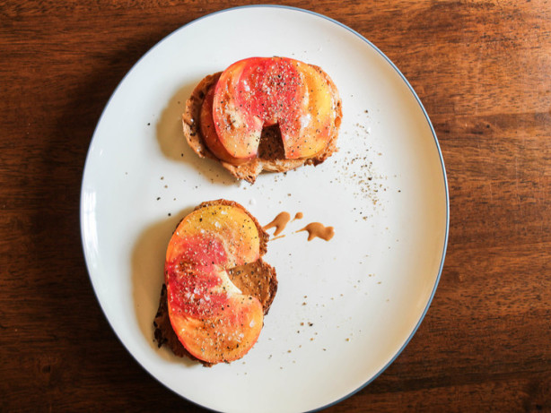 Tomato & Peanut Butter Toast