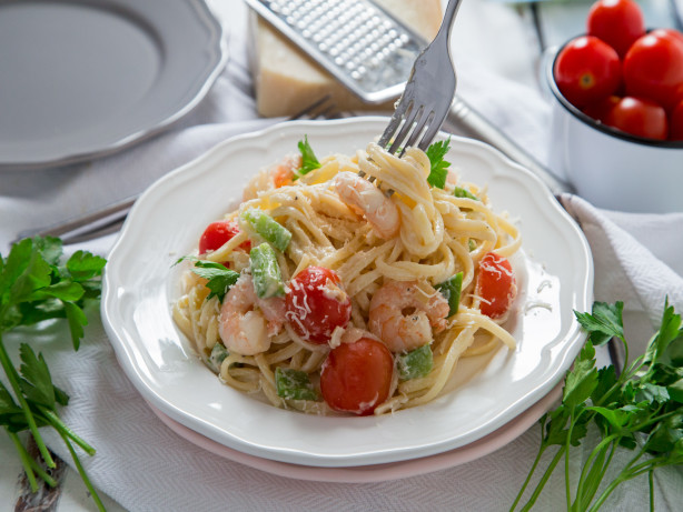 Healthy Shrimp Alfredo