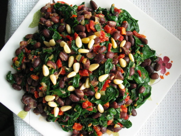 Spicy Black Bean Spinach Salad