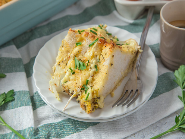 Cheese & Onion Bread Pudding