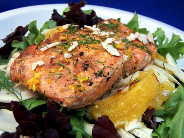 Salmon on Fennel Salad