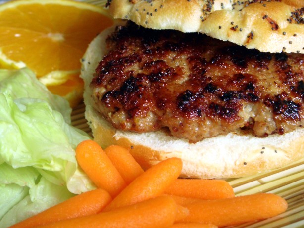 Maple Mustard Pork Burgers