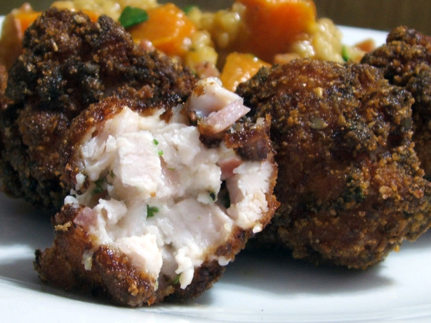 Deep-Fried Bacon, Chicken & Cheese Balls