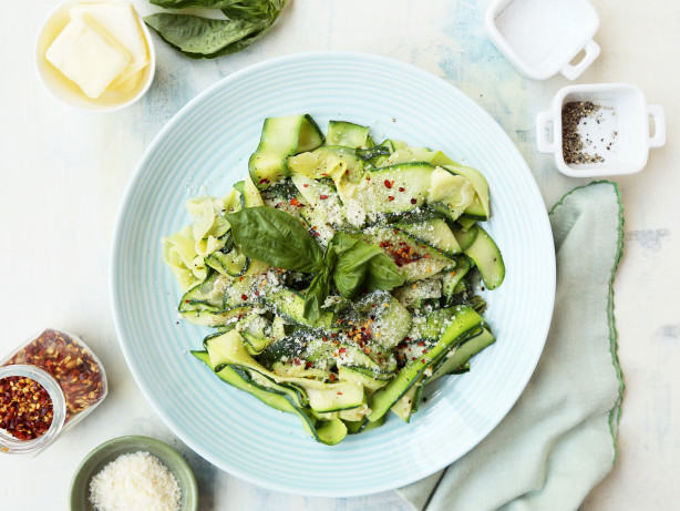 Zucchini Ribbons with Basil Butter
