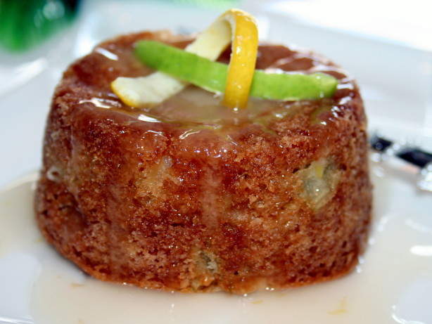 Apple Pudding with Vanilla Sauce