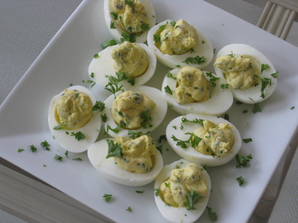 Lemon & Caper-Stuffed Eggs