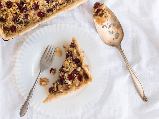 Walnut-Cranberry-Whiskey Tart