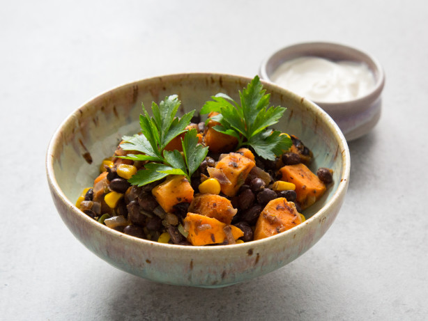 Sweet Potato, Corn & Black Bean Hash