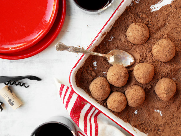 Dark Chocolate Red Wine Truffles
