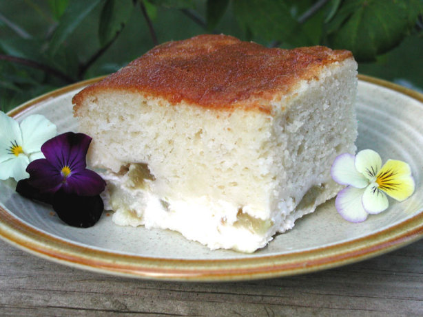 Rhubarb Custard Cake