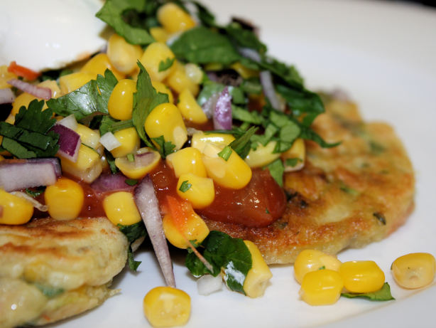 Vegetable Fritters with Corn Salsa