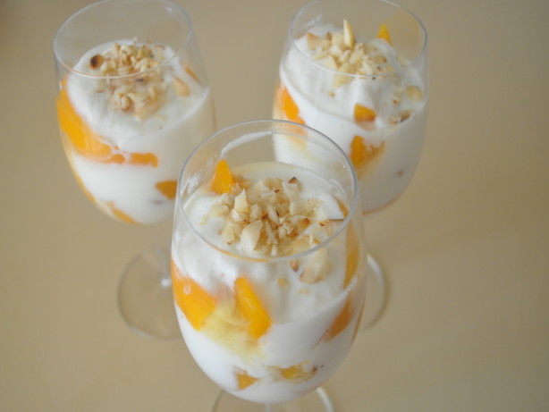 Macadamia Peach Parfait