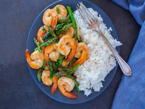 Shrimp & Asparagus Stir Fry